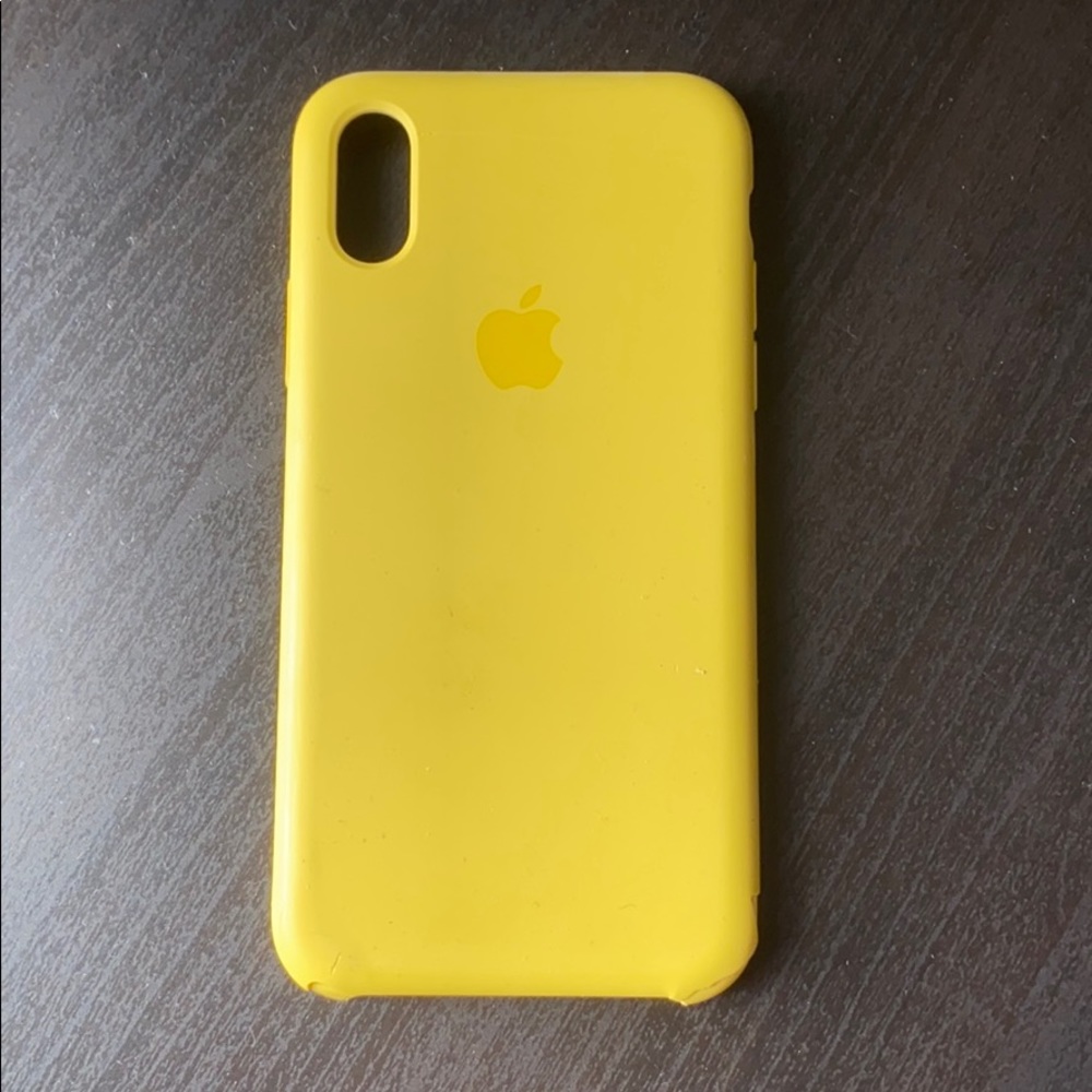 Apple iPhone X yellow silicone case